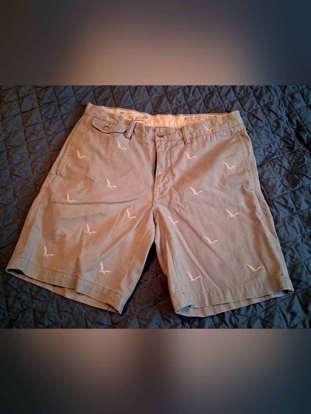 Ralph Lauren By Polo Slim G.I. Fit Chino Size 32 Shorts Seagull Embroidery Prep